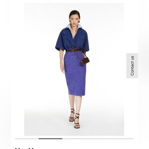 MaxMara Spring 2024 Midi length denim skirt, size 10